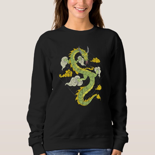 Sudadera Dragón volador Creatura mítica Fantasía Pir Animal (Anverso)