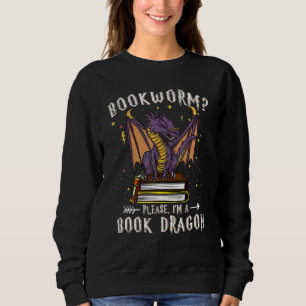 Sudadera Dragón y libro Bookworm I M A Book Dragon