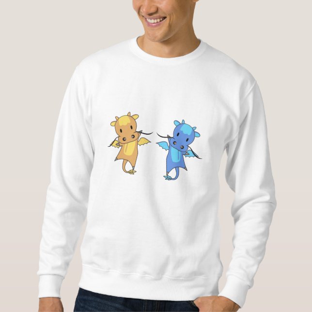 Sudadera Dragon Yellow Blue Dragon Fairy Tale Fantasma (Anverso)