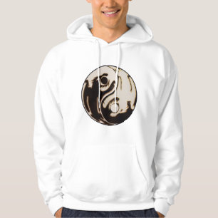 Sudadera Dragon Yin Yang blanco y negro