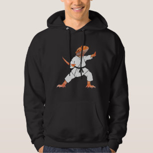 Sudadera Dragones con barba haciendo Karate Samurai Ninja L
