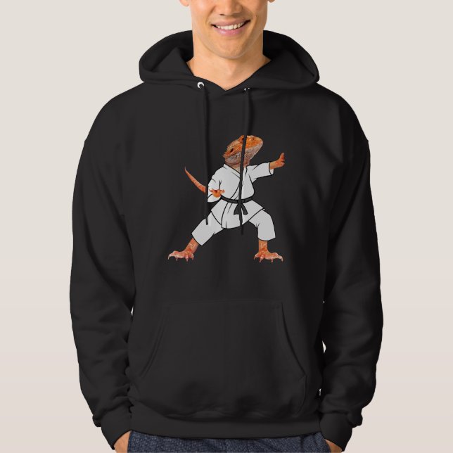 Sudadera Dragones con barba haciendo Karate Samurai Ninja L (Anverso)