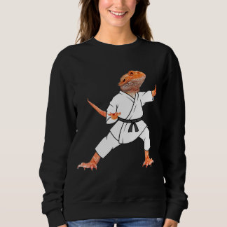 Sudadera Dragones con barba haciendo Karate Samurai Ninja L