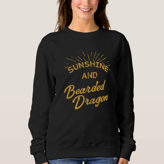 Sudadera Dragones con barba Sunshine Retro Lizard Rept Vint (Anverso)