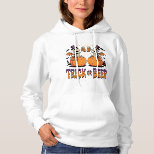 Sudadera Dragones de esqueleto de truco o cerveza en calaba