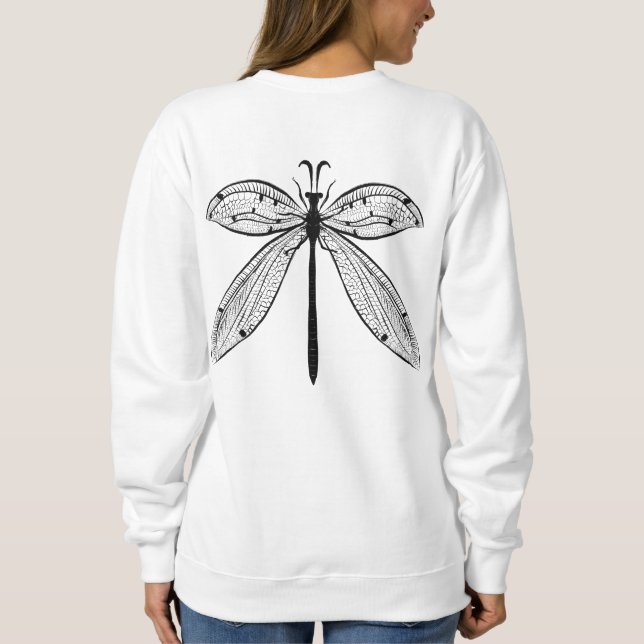 Sudadera Dragonfly Dreams Insect Art - Entomología Eleganci (Reverso)