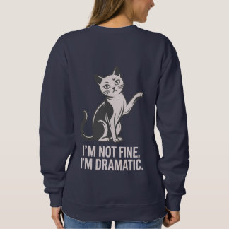 Sudadera Dramatic Cat blue Woman