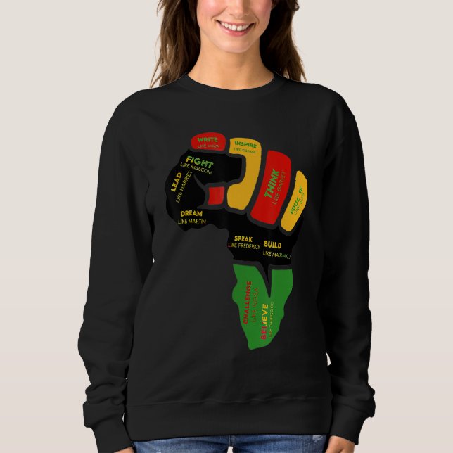 Sudadera Dream Like Martin First Hand Black History Month P (Anverso)
