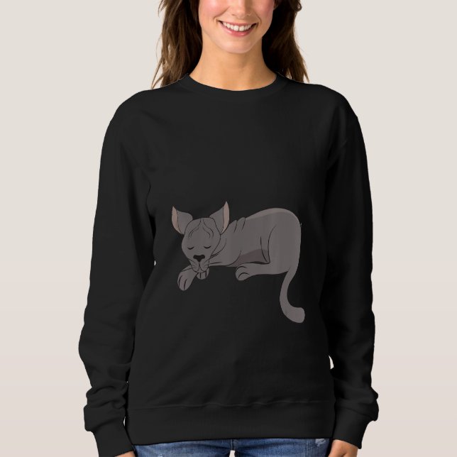 Sudadera Dream Sleep, Oriental Shorthair Cat, Cat Sleep (Anverso)