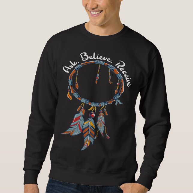 Sudadera Dreamcatcher Ask Believe Receive Manifestation (Anverso)
