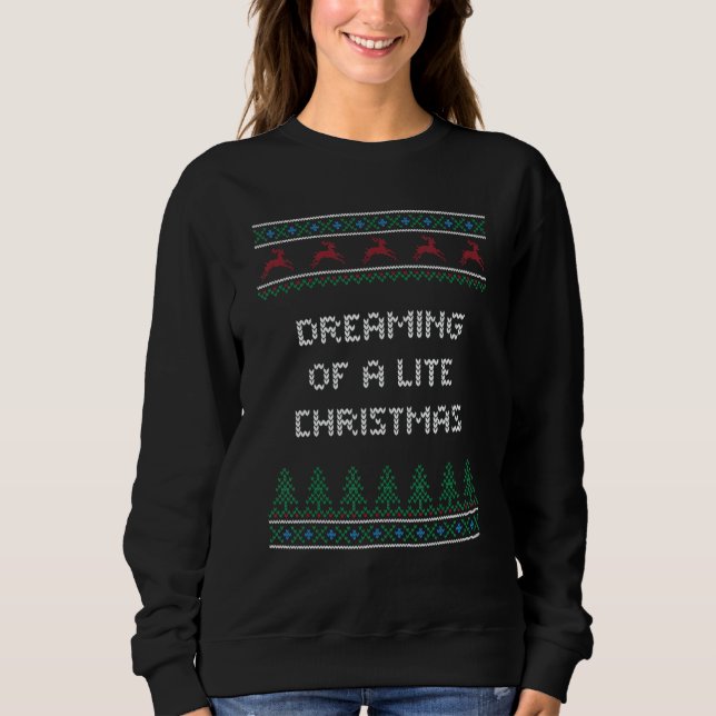 Sudadera Dreaming of a Lite Christmas Food Xmas Foodie Chri (Anverso)