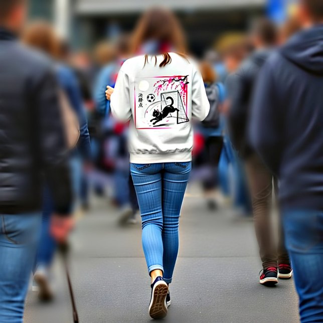 Sudadera Dreamy Cherry Blossom Cat Soccer for japaness art (Subido por el creador)