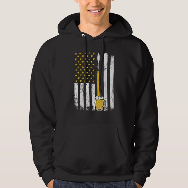 Sudadera Drinkers 365 Craft Beer American Flag USA (Anverso)