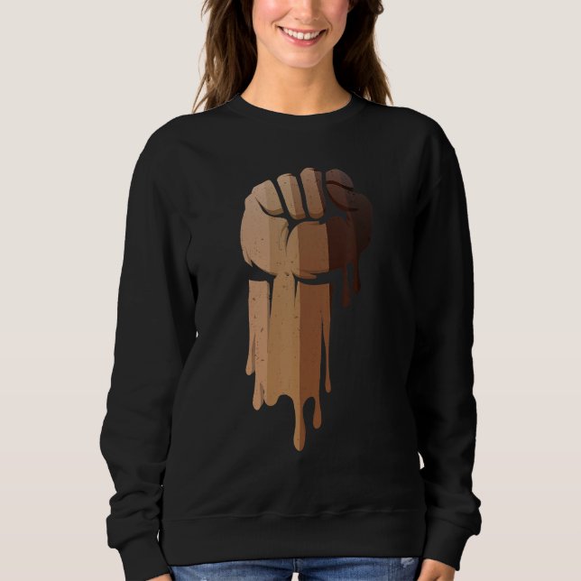 Sudadera Drippin Melanin Shirt Women Men Africa Black Histo (Anverso)