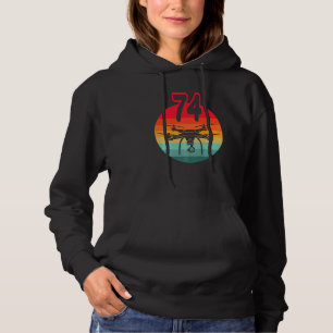 Sudadera Drones Retro De Control Remoto De 74 Años Con C
