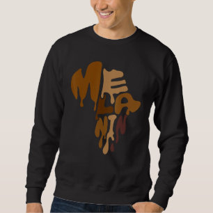 Sudadera Droppin Melanin Clothing Para Hombres Mujeres Negr