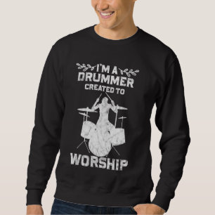 Sudadera Drummer creado para adorar la fe cristiana