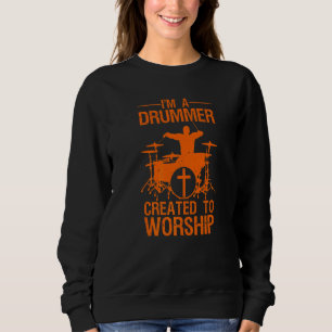 Sudadera Drummer cristiano para hombres mujeres que tocan e