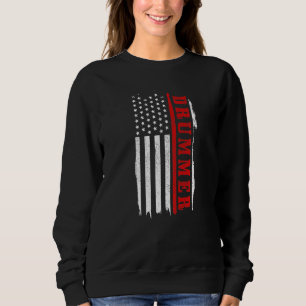 Sudadera Drums con bandera estadounidense patriótica de tam