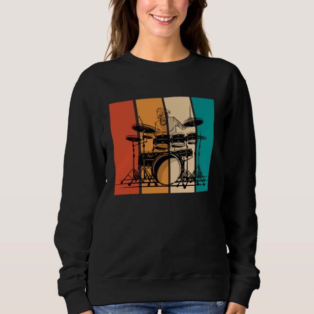 Sudadera Drums Music Musical Instrument Musician Drummer Vi (Anverso)