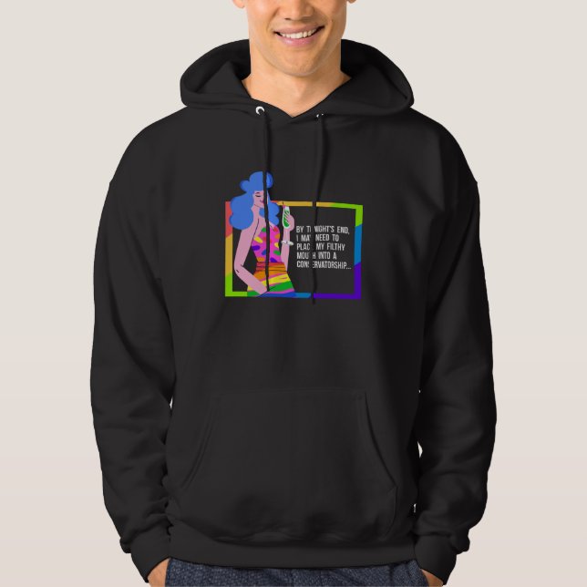 Sudadera Drunk Drag Queen Humor (Anverso)