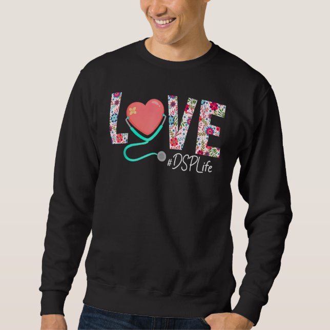 Sudadera Dsp Amor Floral Estetoscopio Scrub Life (Anverso)