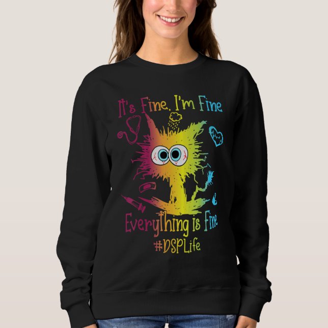 Sudadera DSP Life Everything Is Fine Colorful (Anverso)