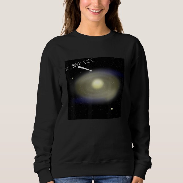 Sudadera Du Bist Hier I Astronom Moon Milky Way (Anverso)