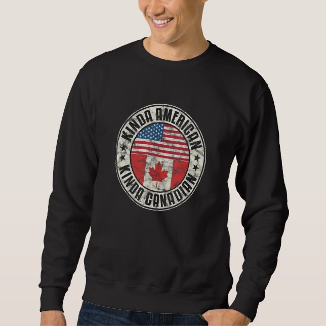 Sudadera Dual Citizenship American Canadian Austria Canada  (Anverso)