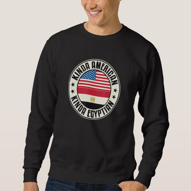 Sudadera Dual Citizenship American Egyptian Egypt Usa Flag (Anverso)