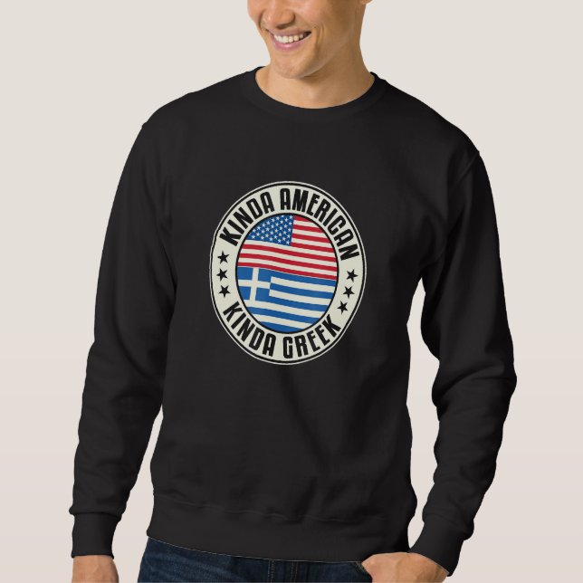 Sudadera Dual Citizenship American Greek Greece Usa Flag El (Anverso)