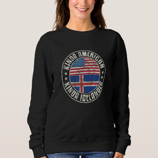 Sudadera Dual Citizenship American Icelander Iceland Usa Fl (Anverso)
