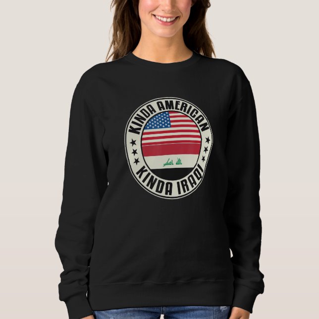 Sudadera Dual Citizenship American Iraqi Iraq Usa Flag (Anverso)