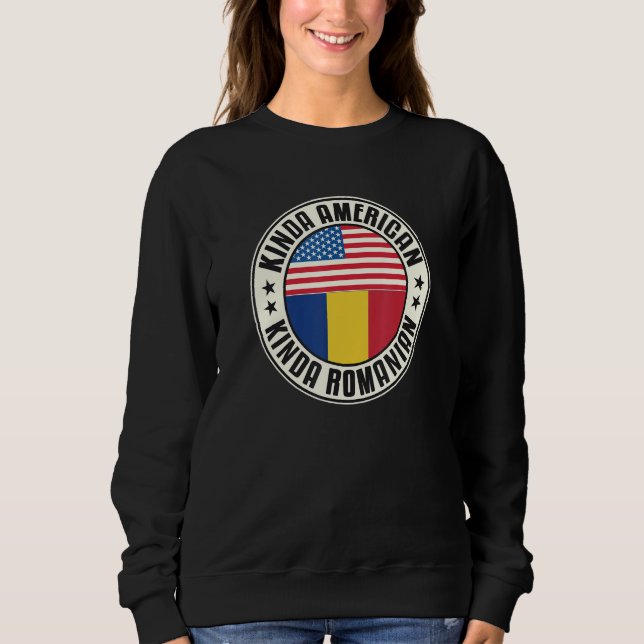 Sudadera Dual Citizenship American Romanian Romania Usa Fla (Anverso)