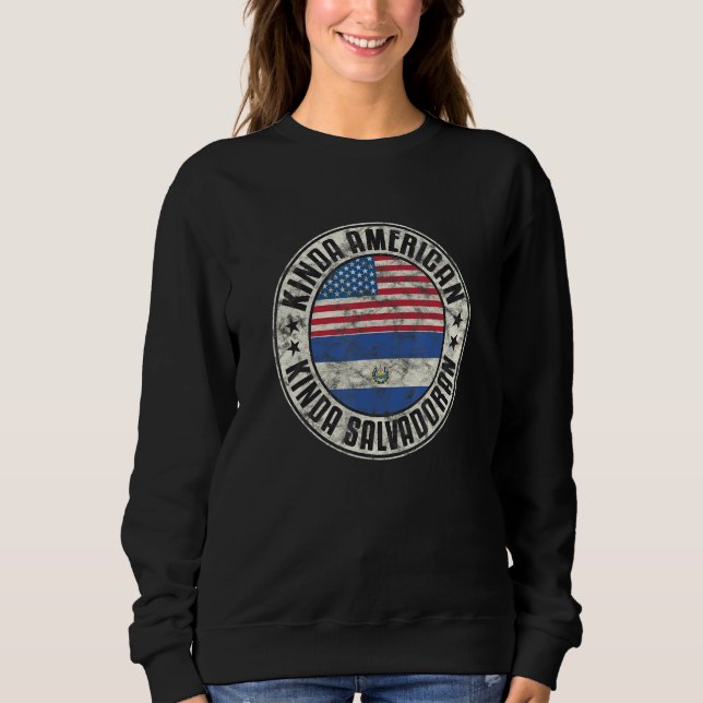 Sudadera Dual Citizenship American Salvadoran El Salvador U (Anverso)