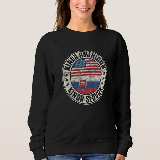 Sudadera Dual Citizenship American Slovak Slovakia Usa Flag (Anverso)