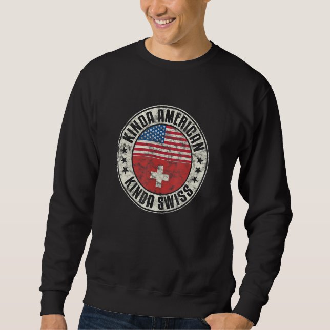 Sudadera Dual Citizenship American Swiss Switzerland Usa Fl (Anverso)