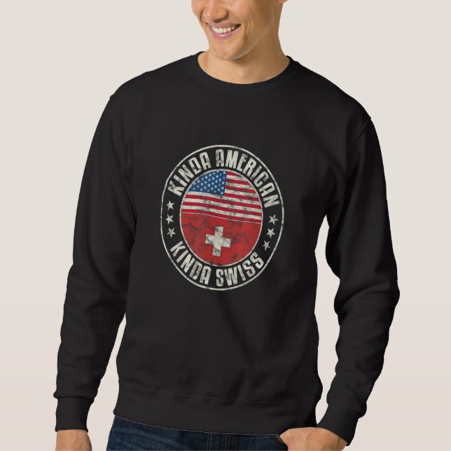 Sudadera Dual Citizenship American Swiss Switzerland Usa Fl (Anverso)