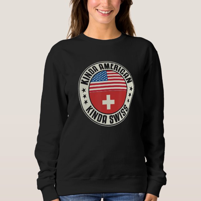 Sudadera Dual Citizenship American Swiss Switzerland Usa Fl (Anverso)