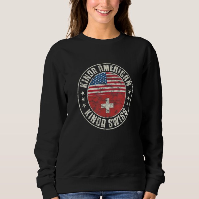 Sudadera Dual Citizenship American Swiss Switzerland Usa Fl (Anverso)