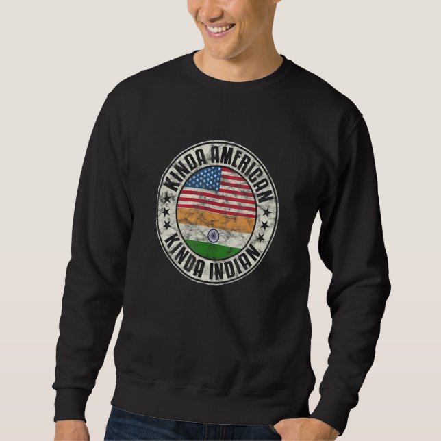 Sudadera Dual Citizenship Usa India American Flag Indian_2 (Anverso)