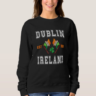 Sudadera Dublin Ireland Est 988 Clover Leaf Shamrock St Pat