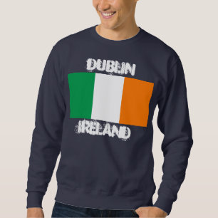 Sudadera Dublín, Irlanda con bandera irlandesa