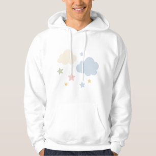 Sudadera Ducha de Bebé de Nubes y Estrellas Pastel