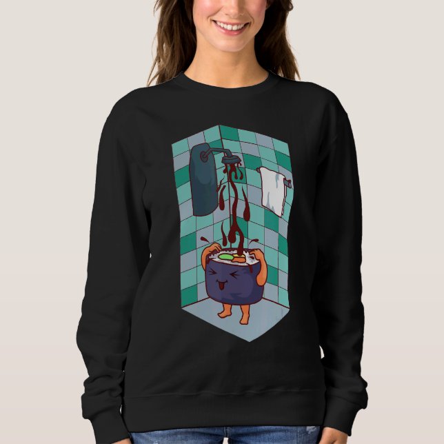 Sudadera Duchas de sushi de comida japonesa con sushi de so (Anverso)