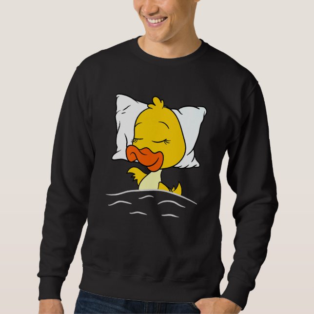 Sudadera Duck Sleeping Animals Duck Nightgown Sleeping Duc (Anverso)