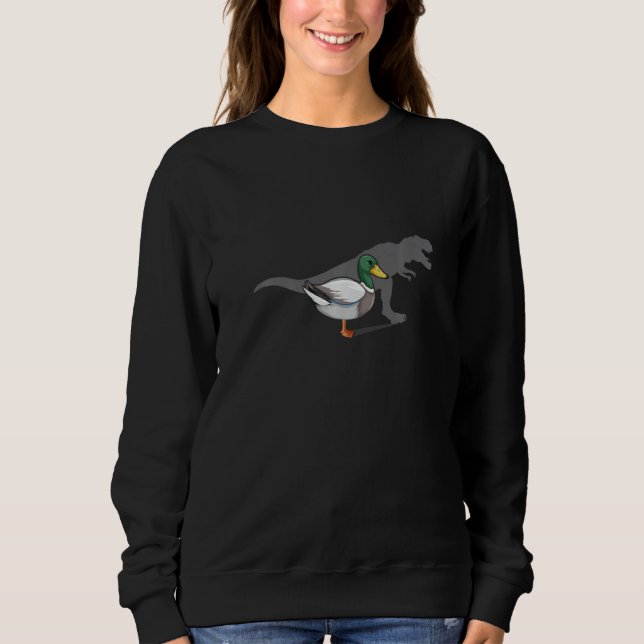 Sudadera Duck T-Rex Shirt Funny Duck Hunting Shirts Duck Lo (Anverso)