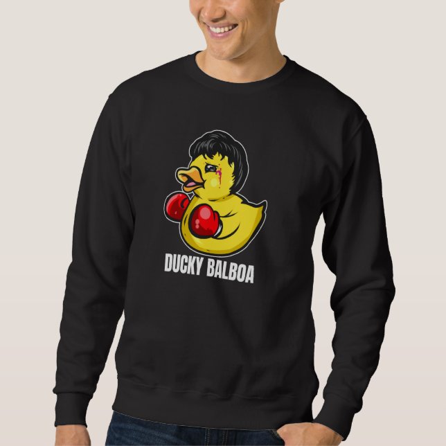 Sudadera Ducky Balboa Funny Rubber Duck Boxer & Fighter Pul (Anverso)