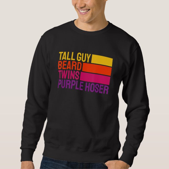 Sudadera Dudes Youth Slogan Tall Guy Beard Twins Purple Hos (Anverso)