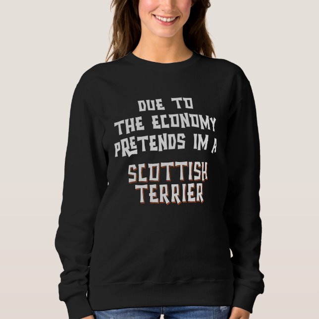 Sudadera Due Economy Pretend SCOTTISH TERRIER Easy Hallowee (Anverso)